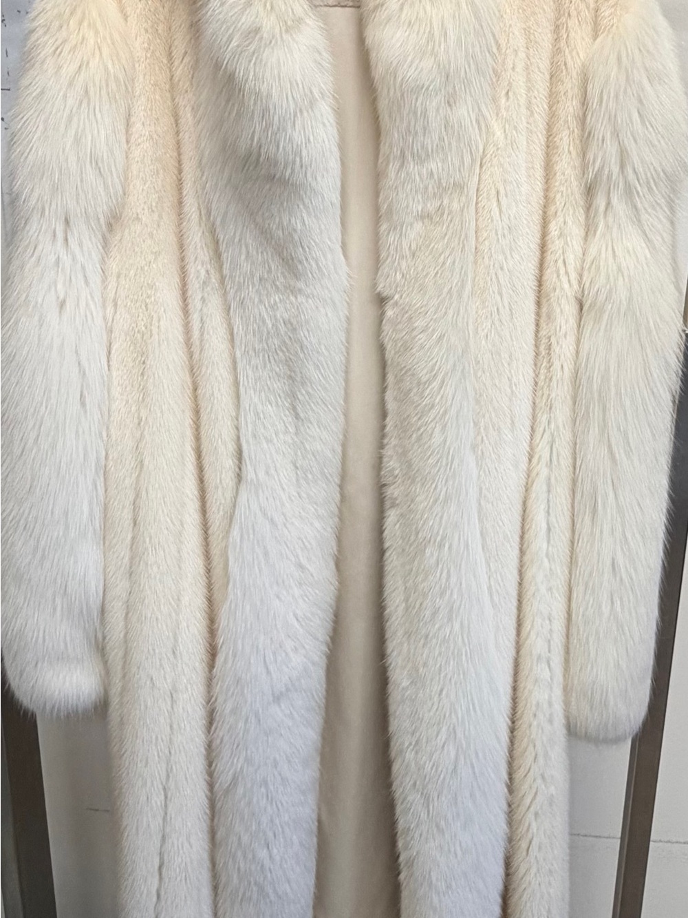 Cosmopolitan Cream Faux Fur Long Coat